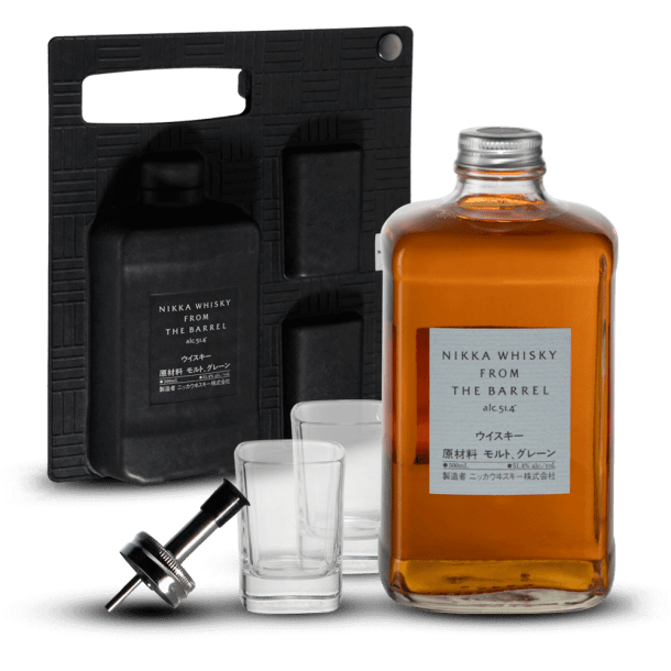 NIKKA WHISKY FROM THE BARREL 2本セット Nikka From The Barrel Gift Box 2 shot glasses and spout