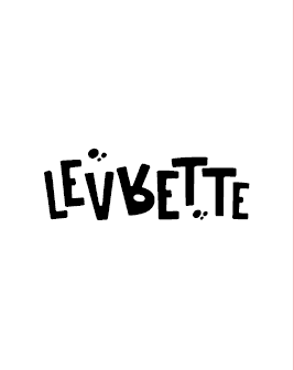 Black and white logo featuring the word LEVVBETTE in a playful, hand-drawn font.