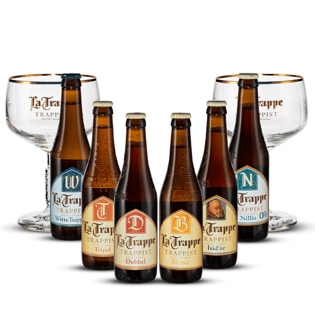 Pack 6 Bières La Trappe + 2 Verres
