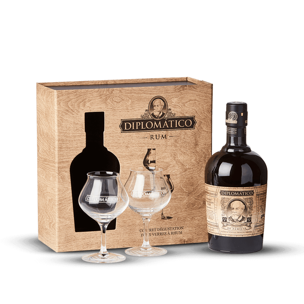 Coffret Diplomatico Seleccion de Familia 43% + 2 verres