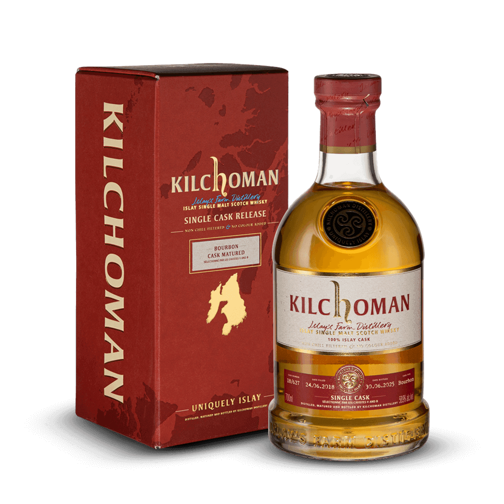 Kilchoman 2018 100% Islay First Fill Bourbon Barrel Single Cask VandB 58,9%