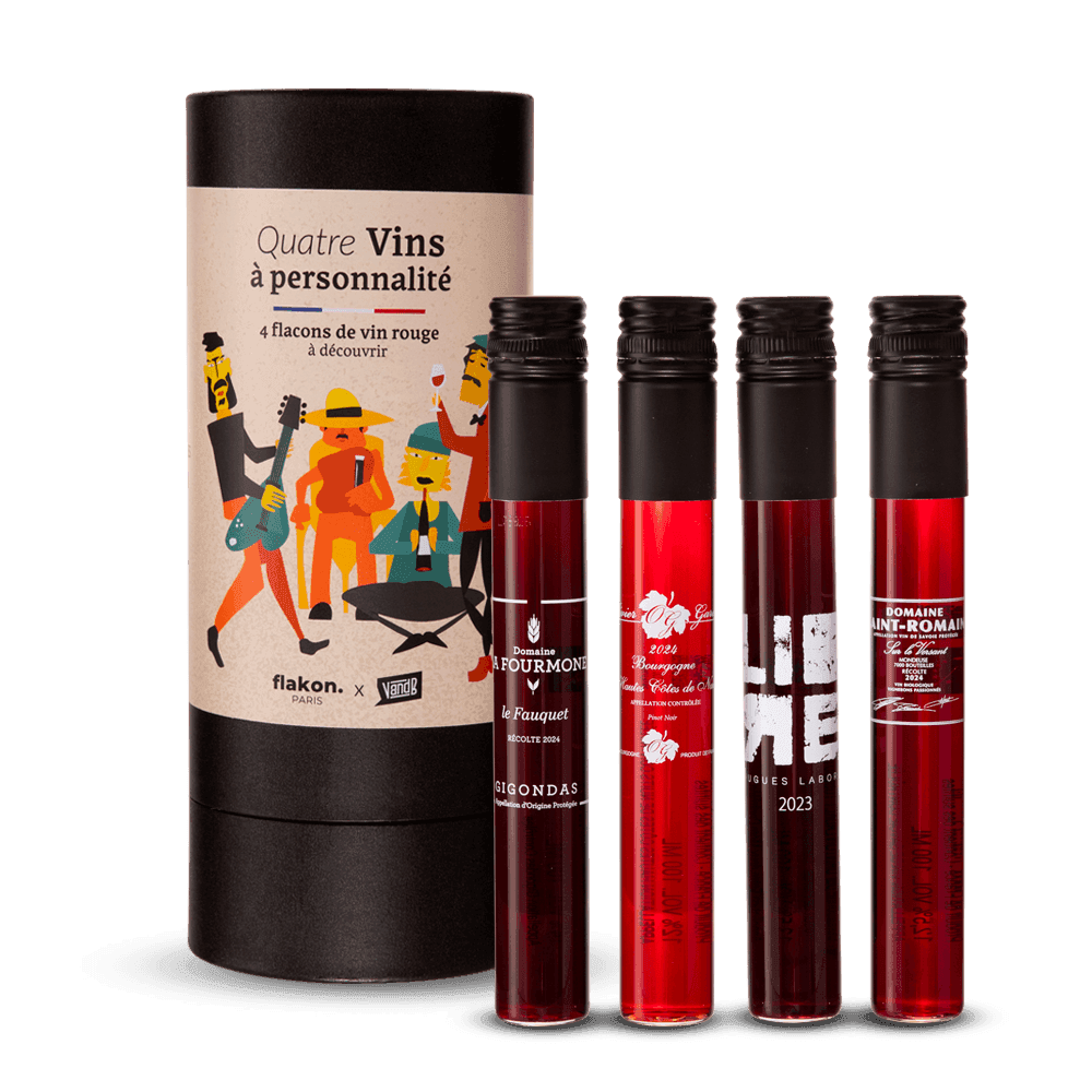 Coffret de 4 vins à personnalité - Flakon