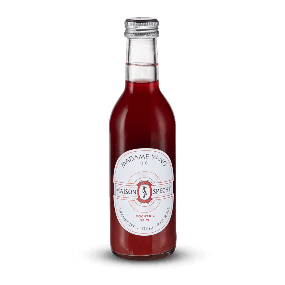 Mocktail Madame Yang Framboise, Litchi, Baies Roses 25 cl