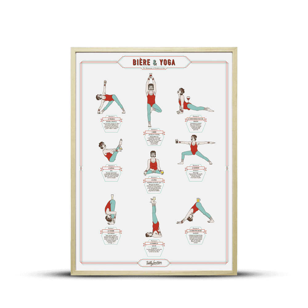Poster "Bière et Yoga"