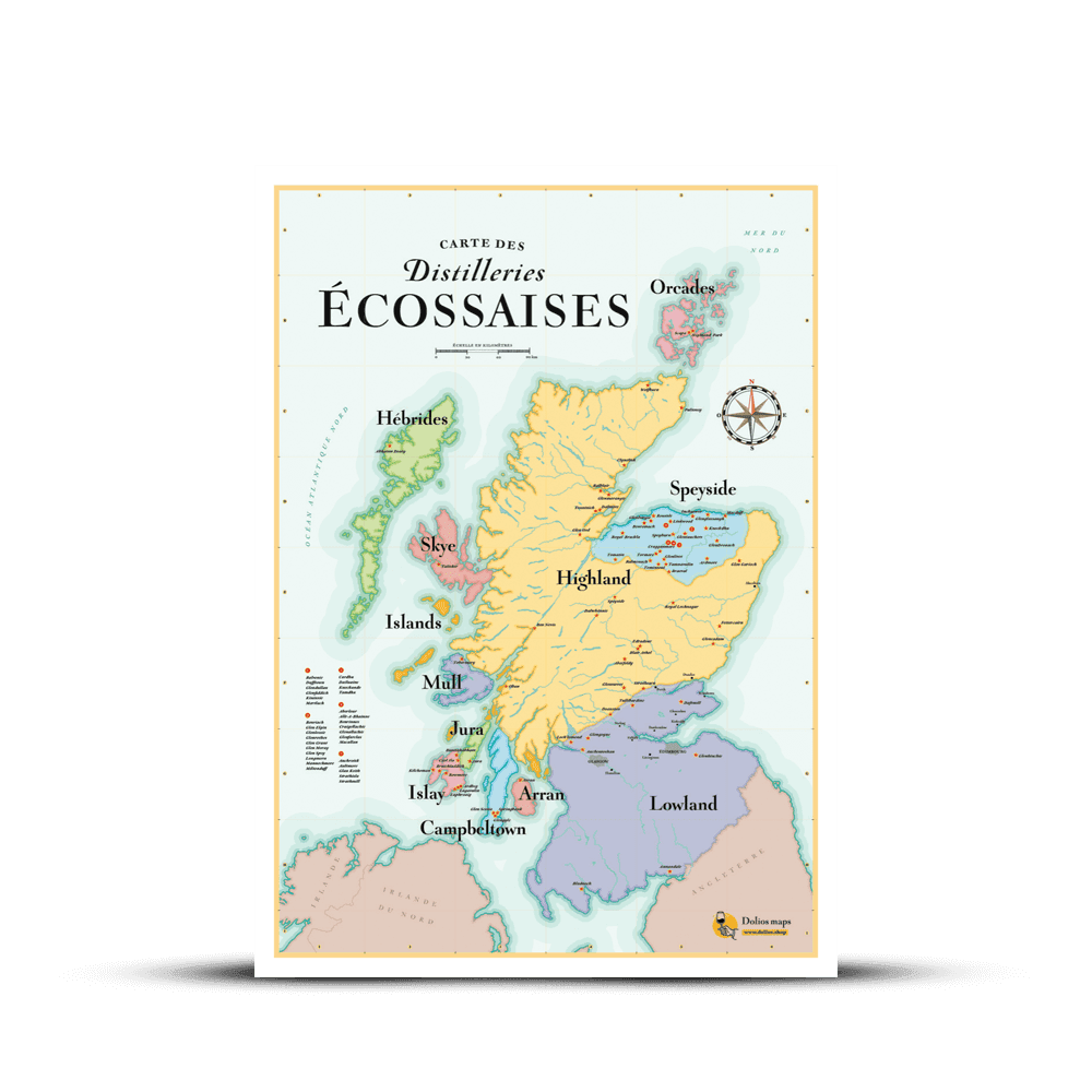 Poster "Carte des whiskies Ecossais"