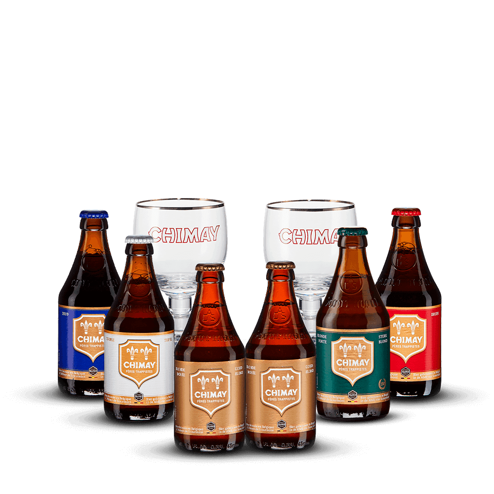 Pack Chimay 6 Bières + 2 Verres