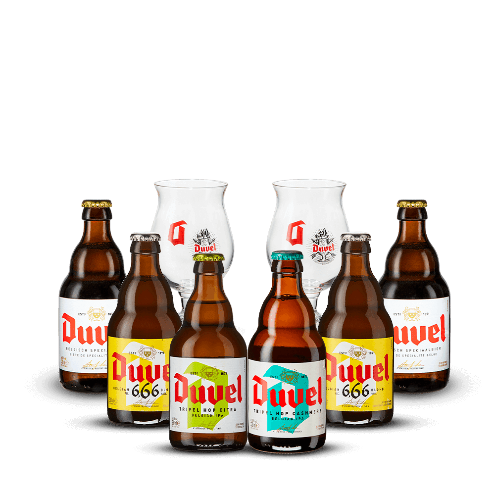 Pack Duvel 6 Bières + 2 Verres