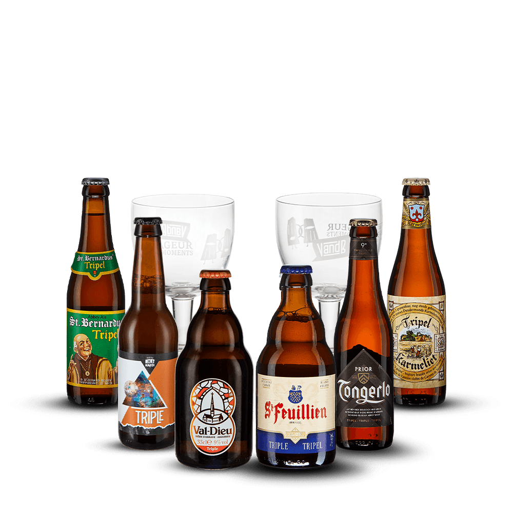 Pack 6 Bières Triple + 2 Verres