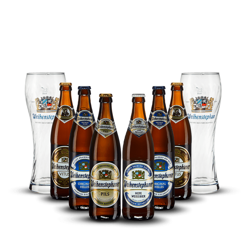 Pack 6 Bières Weihenstephaner + 2 Verres