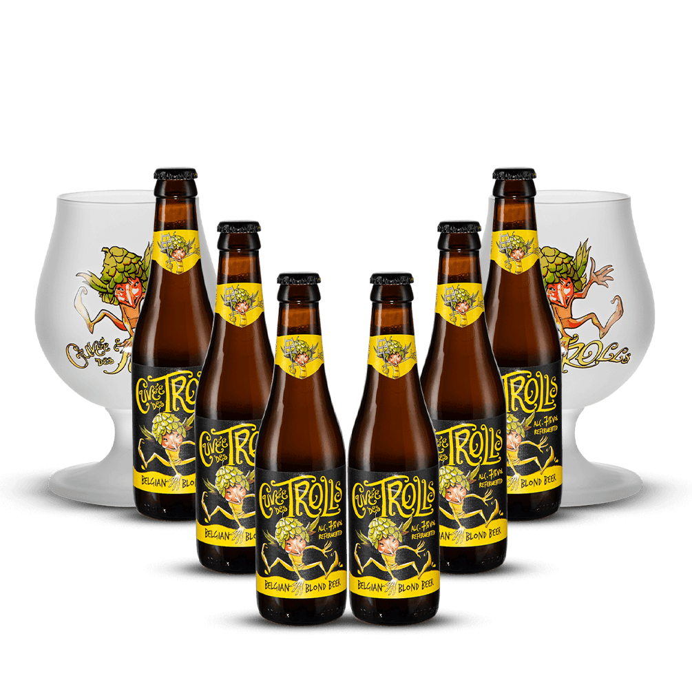 Pack 6 Bières Cuvée des Trolls + 2 Verres