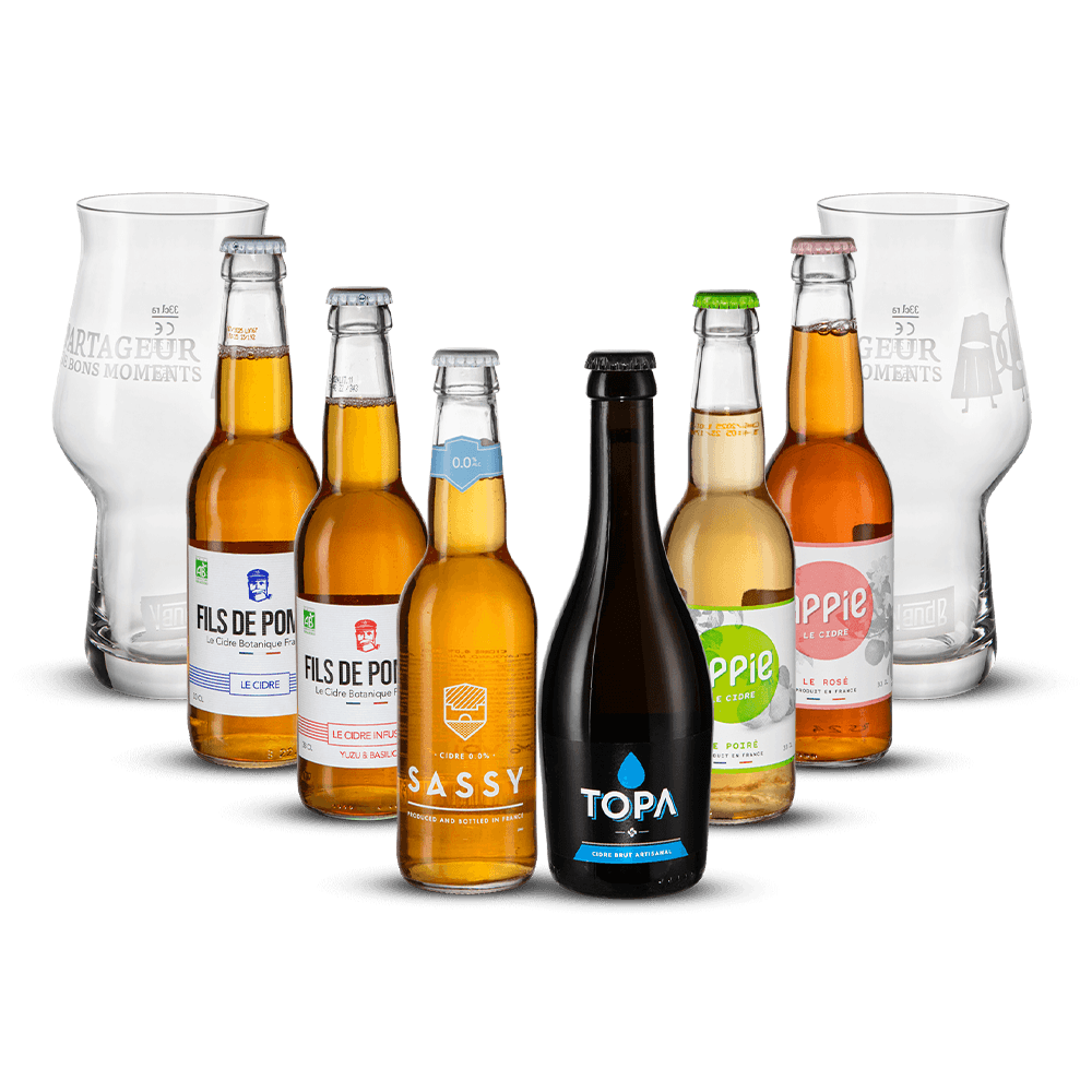 Photo — Pack 6 Cidres + 2 Verres