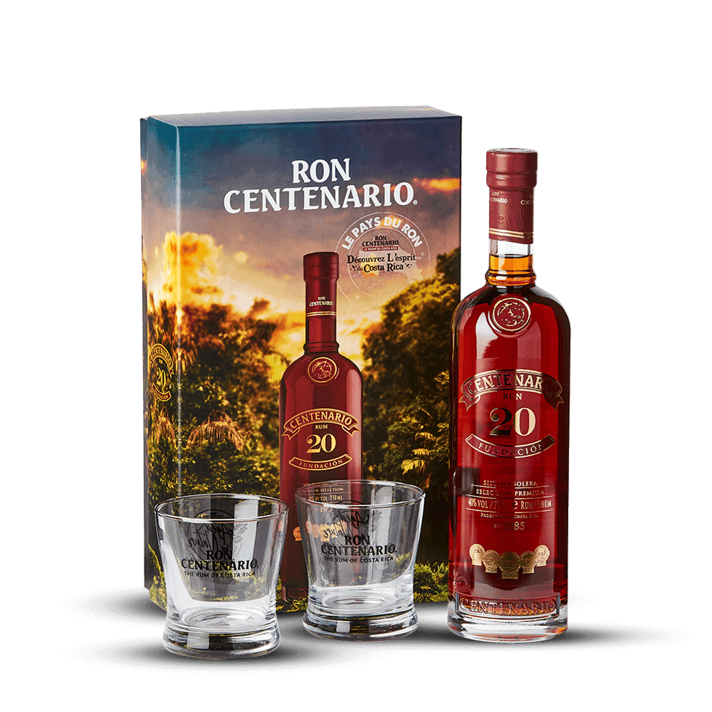 Coffret Centenario 20 Ans + 2 verres