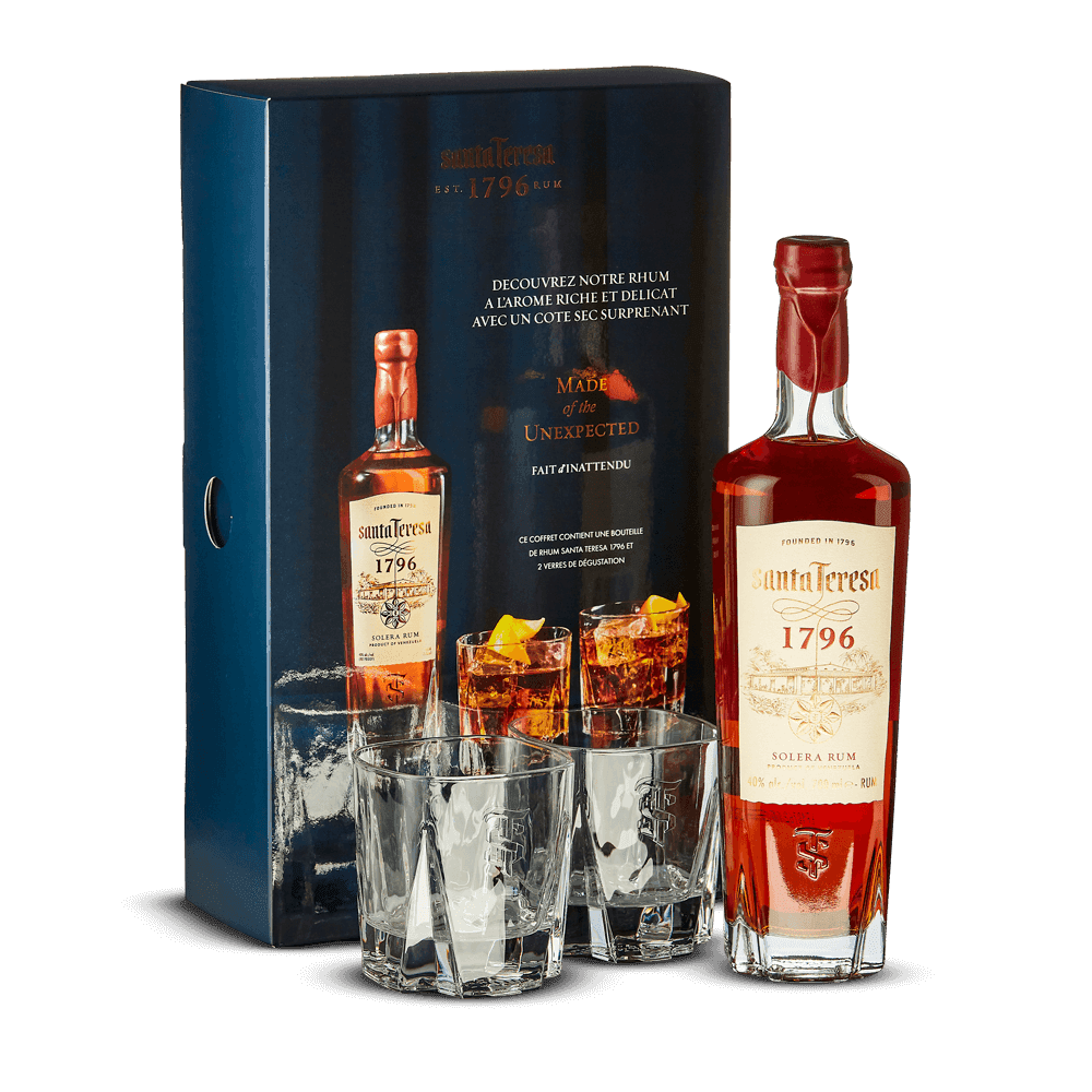 Coffret Santa Teresa 1796 40% + 2 Verres