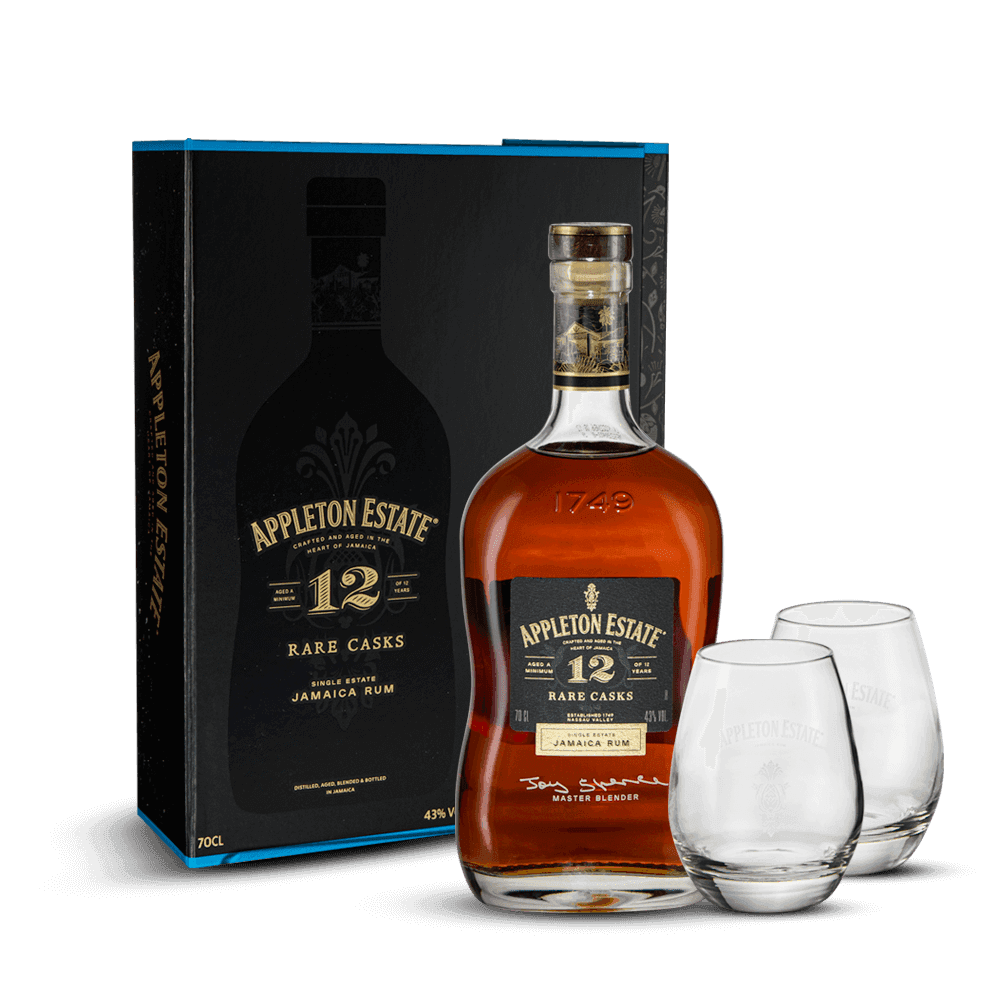 Coffret Appleton Rare 12 ans 43% + 2 Verres