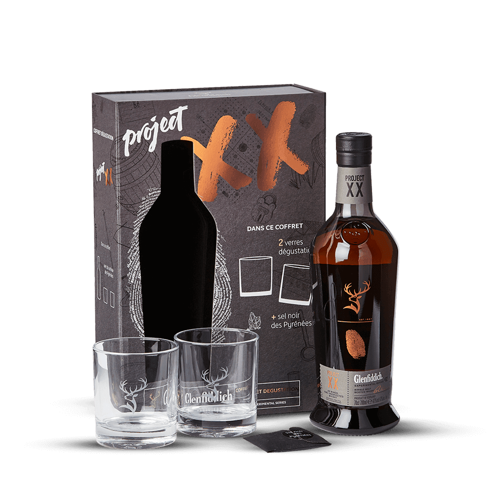 Coffret Glenfiddich Project XX + 2 verres