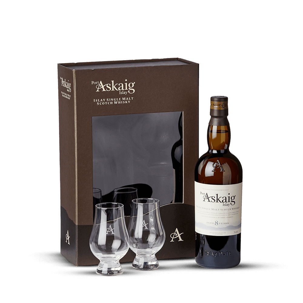 Coffret Port Askaig 8 ans + 2 verres