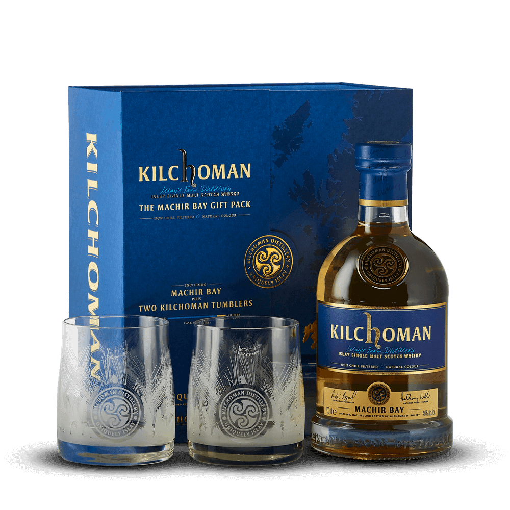 Coffret Kilchoman Machir Bay 46% 0,70l + 2 verres