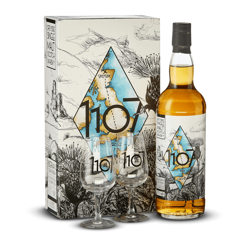Coffret 1107 Single Malt + 2 Verres