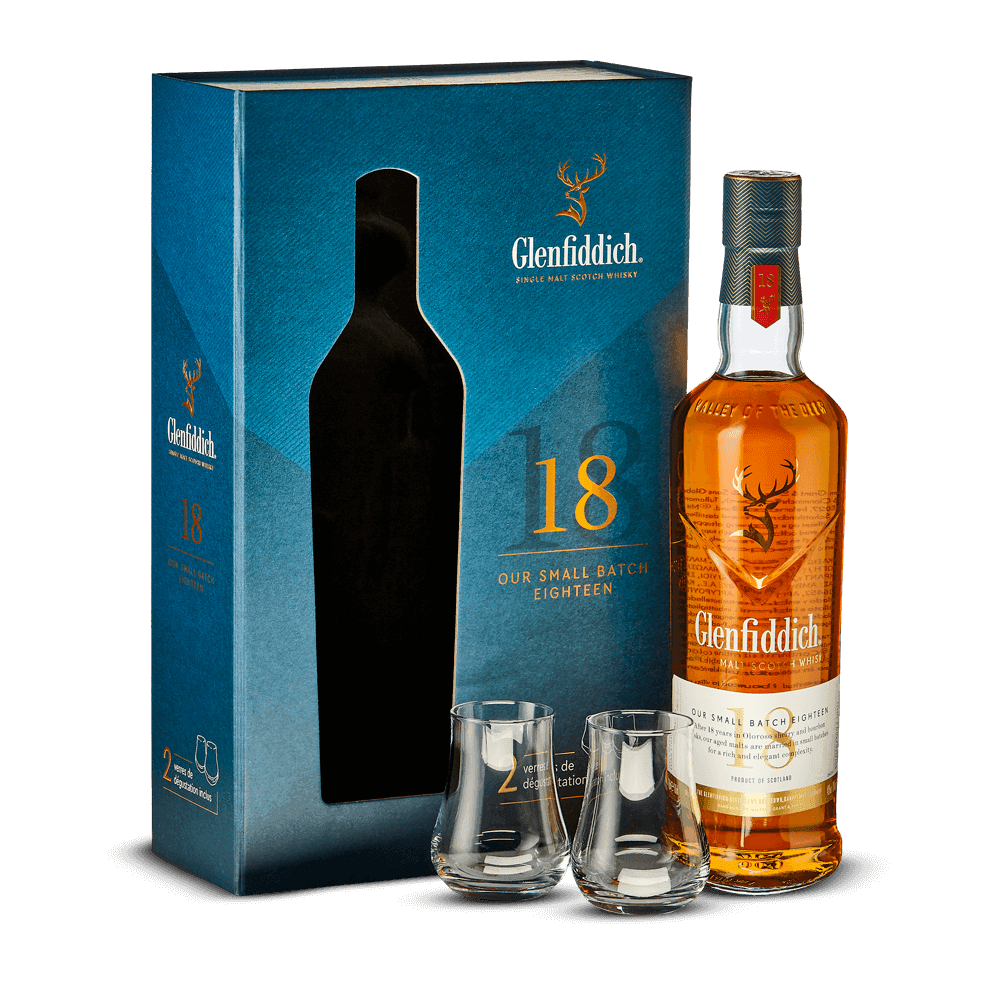 Glenfiddich 18 ans + 2 Verres 40%