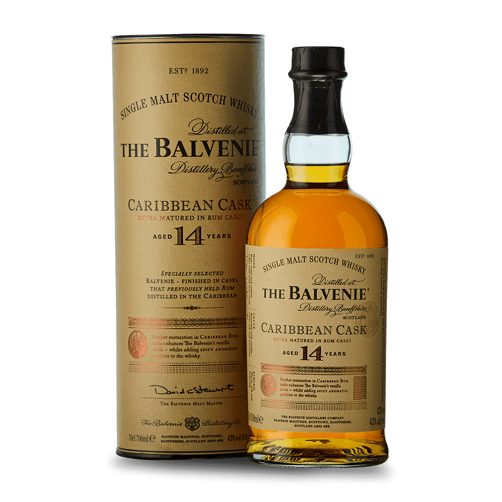 The Balvenie 14 ans Caribbean Cask 43% + Etui