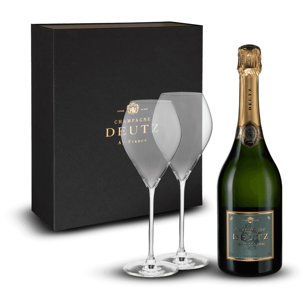 Coffret Champagne Deutz Brut Classic + 2 flûtes