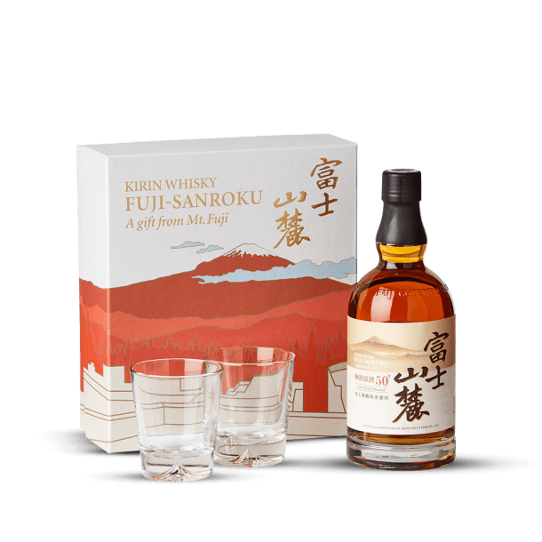 Coffret Kirin Fuji Sanroku + 2 verres