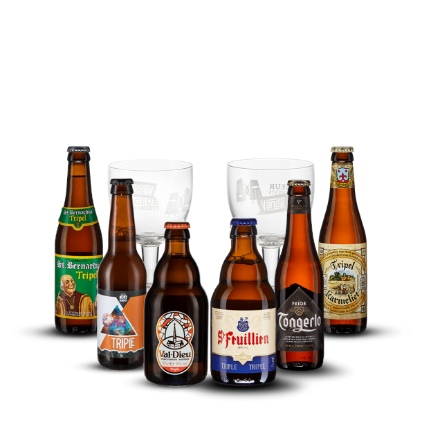 Pack 6 Bières Triple + 2 Verres