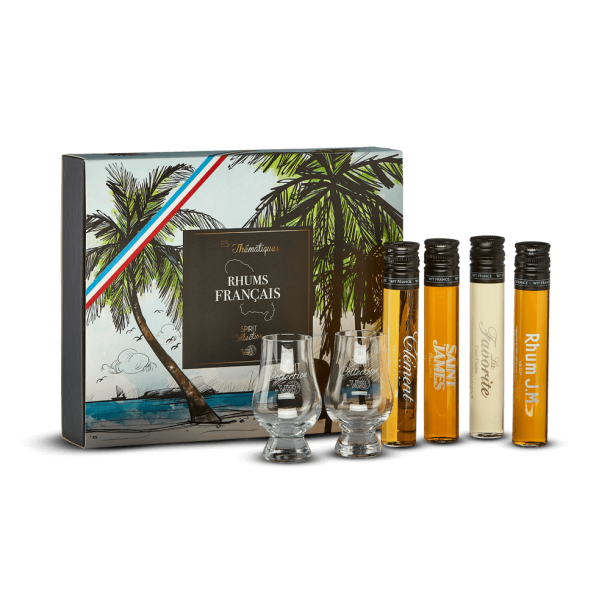 Coffret 4 WIT Rhum Français + 2 verres