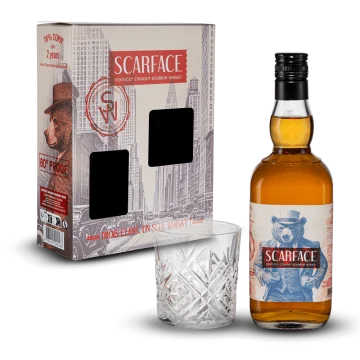 Coffret Scarface - Old Fashioned + 1 Verre 40%