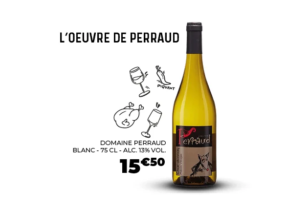 Vin blanc L'oeuvre de Perraud