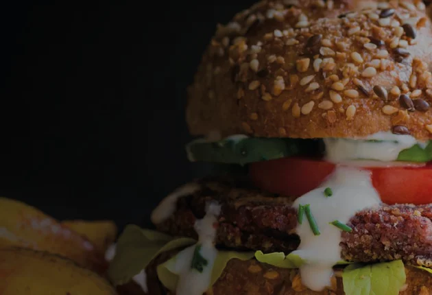 Burger végétarien et vins