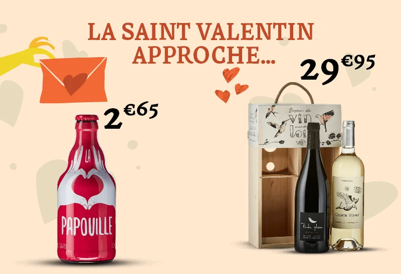 Coffret Saint-Valentin Champagne, Vin, Chocolat . . . - Chai N°5
